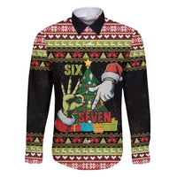 Six Seven Christmas Family Matching Tank Maxi Dress and Hawaiian Shirt Funny Santa and Green Hands - Wonder Print Shop