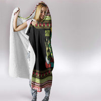 Six Seven Christmas Hooded Blanket Funny Santa and Green Hands - Wonder Print Shop