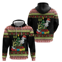 Six Seven Christmas Hoodie Funny Santa and Green Hands - Wonder Print Shop