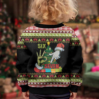 Six Seven Christmas Kid Ugly Christmas Sweater Funny Santa and Green Hands - Wonder Print Shop