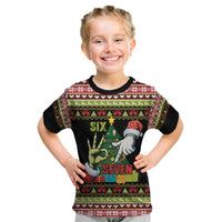 Six Seven Christmas Kid T Shirt Funny Santa and Green Hands - Wonder Print Shop