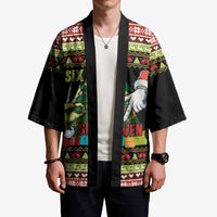 Six Seven Christmas Kimono Funny Santa and Green Hands - Wonder Print Shop