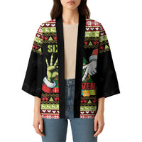 Six Seven Christmas Kimono Funny Santa and Green Hands - Wonder Print Shop