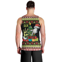 Six Seven Christmas Men Tank Top Funny Santa and Green Hands - Wonder Print Shop