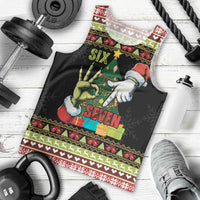 Six Seven Christmas Men Tank Top Funny Santa and Green Hands - Wonder Print Shop