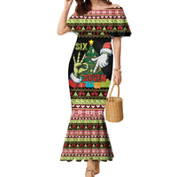 Six Seven Christmas Mermaid Dress Funny Santa and Green Hands - Wonder Print Shop