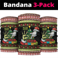 Six Seven Christmas Neck Gaiter Funny Santa and Green Hands - Wonder Print Shop