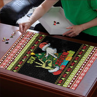 Six Seven Christmas Puzzle Funny Santa and Green Hands - Wonder Print Shop