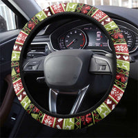 Six Seven Christmas Steering Wheel Cover Funny Santa and Green Hands - Wonder Print Shop