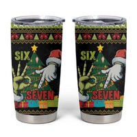 Six Seven Christmas Tumbler Cup Funny Santa and Green Hands - Wonder Print Shop