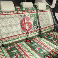 Funny Six Seven 67 Christmas Back Car Seat Cover Christmas Santa Patterns - Wonder Print Shop