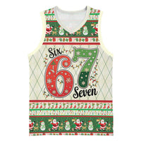 Funny Six Seven 67 Christmas Basketball Jersey Christmas Santa Patterns - Wonder Print Shop