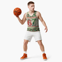 Funny Six Seven 67 Christmas Basketball Jersey Christmas Santa Patterns - Wonder Print Shop