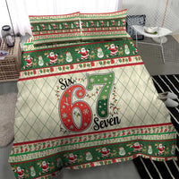 Funny Six Seven 67 Christmas Bedding Set Christmas Santa Patterns - Wonder Print Shop