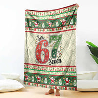 Funny Six Seven 67 Christmas Blanket Christmas Santa Patterns - Wonder Print Shop