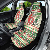 Funny Six Seven 67 Christmas Car Seat Cover Christmas Santa Patterns - Wonder Print Shop