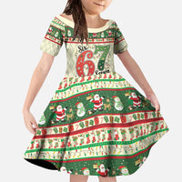 Funny Six Seven 67 Christmas Family Matching Off The Shoulder Long Sleeve Dress and Hawaiian Shirt Christmas Santa Patterns - Wonder Print Shop