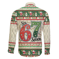 Funny Six Seven 67 Christmas Family Matching Puletasi and Hawaiian Shirt Christmas Santa Patterns - Wonder Print Shop