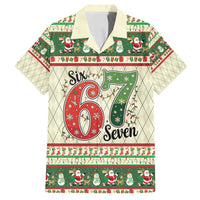 Funny Six Seven 67 Christmas Family Matching Summer Maxi Dress and Hawaiian Shirt Christmas Santa Patterns - Wonder Print Shop