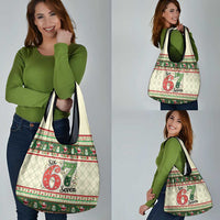 Funny Six Seven 67 Christmas Grocery Bag Christmas Santa Patterns - Wonder Print Shop