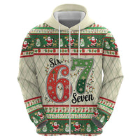 Funny Six Seven 67 Christmas Hoodie Christmas Santa Patterns - Wonder Print Shop