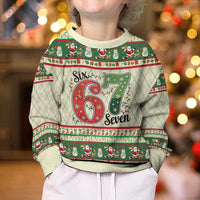 Funny Six Seven 67 Christmas Kid Ugly Christmas Sweater Christmas Santa Patterns - Wonder Print Shop