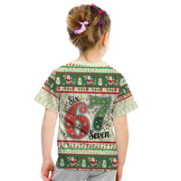 Funny Six Seven 67 Christmas Kid T Shirt Christmas Santa Patterns - Wonder Print Shop