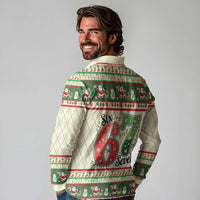 Funny Six Seven 67 Christmas Long Sleeve Polo Shirt Christmas Santa Patterns - Wonder Print Shop
