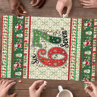 Funny Six Seven 67 Christmas Puzzle Christmas Santa Patterns - Wonder Print Shop