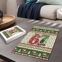Funny Six Seven 67 Christmas Puzzle Christmas Santa Patterns - Wonder Print Shop