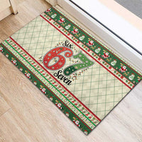 Funny Six Seven 67 Christmas Rubber Doormat Christmas Santa Patterns - Wonder Print Shop