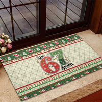 Funny Six Seven 67 Christmas Rubber Doormat Christmas Santa Patterns - Wonder Print Shop