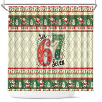 Funny Six Seven 67 Christmas Shower Curtain Christmas Santa Patterns - Wonder Print Shop