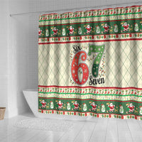 Funny Six Seven 67 Christmas Shower Curtain Christmas Santa Patterns - Wonder Print Shop