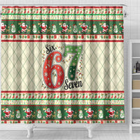 Funny Six Seven 67 Christmas Shower Curtain Christmas Santa Patterns - Wonder Print Shop