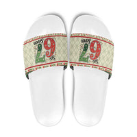 Funny Six Seven 67 Christmas Slide Sandals Christmas Santa Patterns - Wonder Print Shop