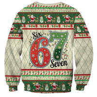 Funny Six Seven 67 Christmas Sweatshirt Christmas Santa Patterns - Wonder Print Shop