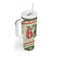 Funny Six Seven 67 Christmas Tumbler With Handle Christmas Santa Patterns - Wonder Print Shop