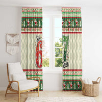Funny Six Seven 67 Christmas Window Curtain Christmas Santa Patterns - Wonder Print Shop
