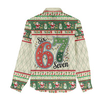 Funny Six Seven 67 Christmas Women Casual Shirt Christmas Santa Patterns - Wonder Print Shop
