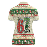 Funny Six Seven 67 Christmas Women Polo Shirt Christmas Santa Patterns - Wonder Print Shop