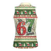 Funny Six Seven 67 Christmas Women Sleeveless Polo Shirt Christmas Santa Patterns - Wonder Print Shop