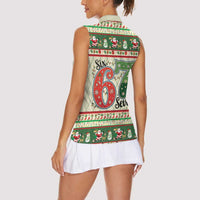 Funny Six Seven 67 Christmas Women Sleeveless Polo Shirt Christmas Santa Patterns - Wonder Print Shop