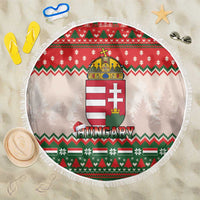 Hungary Christmas Beach Blanket Magyarorszag Boldog Karacsonyt - Wonder Print Shop