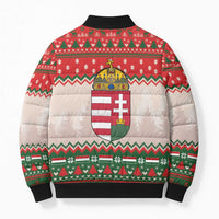 Hungary Christmas Bomber Puffer Jacket Magyarorszag Boldog Karacsonyt - Wonder Print Shop