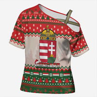 Hungary Christmas Cross Shoulder Shirt Magyarorszag Boldog Karacsonyt - Wonder Print Shop