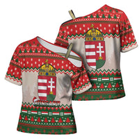 Hungary Christmas Cross Shoulder Shirt Magyarorszag Boldog Karacsonyt - Wonder Print Shop
