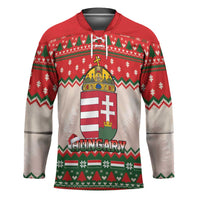 Hungary Christmas Hockey Jersey Magyarorszag Boldog Karacsonyt - Wonder Print Shop