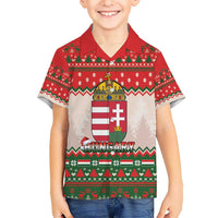Hungary Christmas Kid Hawaiian Shirt Magyarorszag Boldog Karacsonyt - Wonder Print Shop
