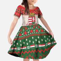 Hungary Christmas Kid Short Sleeve Dress Magyarorszag Boldog Karacsonyt - Wonder Print Shop